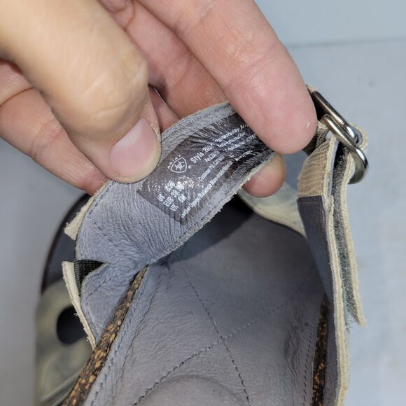 Ariat Sandals Womens Sz 8.5B Lizard Print Wedge Gray Animal Print Casual 20981 - Picture 15 of 15